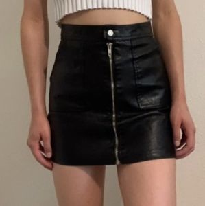 Brandy Melville Faux leather mini skirt
